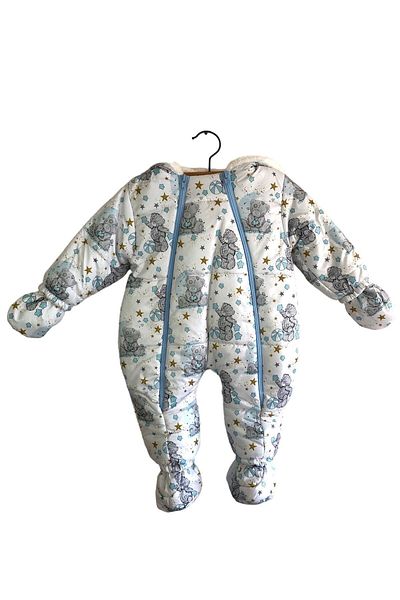 Pukka Star & Teddy Bear Print Welsoft Cosmonaut Jumpsuit
