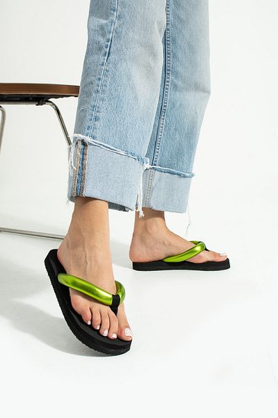 Bermody Olivia Green Soft Flip-Flop Women's Beach Slippers Flipflops