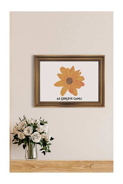 Tuğra Sanat Galerisi Standard A3 Frame 29.7 X 42.0 Cm Internal Dimensions. Glass Decorative Frame