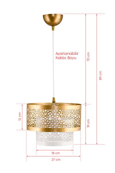 DEDE TWO-LAYER METAL PENDANT LIGHT CAKE CHANDELIER