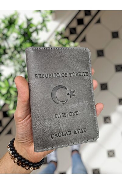 VİSSO 911 Hakiki Deri Isme Özel Pasaportluk Gerçek Deri Pasaport Kılıfı Deri ...