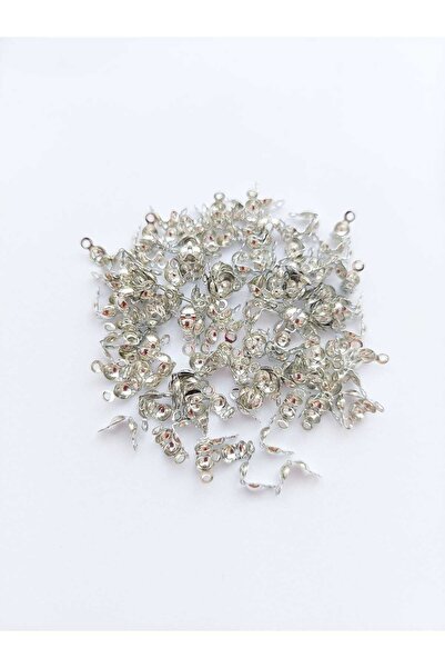 REN AKSESUAR عقدة فضية مطلية بالنيكل 4 مم 100 قطعة