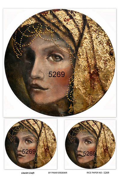 LİNEART Lineart Brass Decopage Paper No:5270
