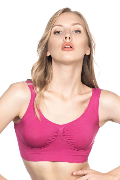 Emay Жіночий неоновий фуксія безшовний бюстгальтер з товстими бретелями MI16S...