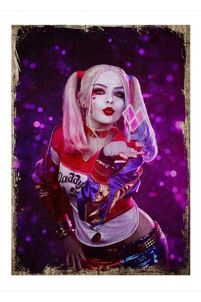 Cakatablo 50cmX70cm Ahşap Tablo Harley Quinn