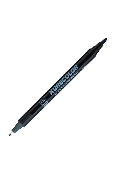 Zig Zıg Kurecolor Cartoonist Fine & Brush Marker Cnkc2200 Double Ended Manga and Graphic Marker No:827 Blue