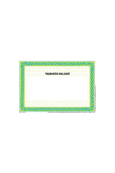 Gülpaş Teşekkür Belgesi 100 Lü Paket (OO4)