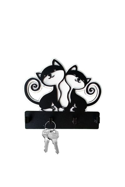CajuArt Cute Cats with Laser Cuts - Hanging Switch with Wall Switch