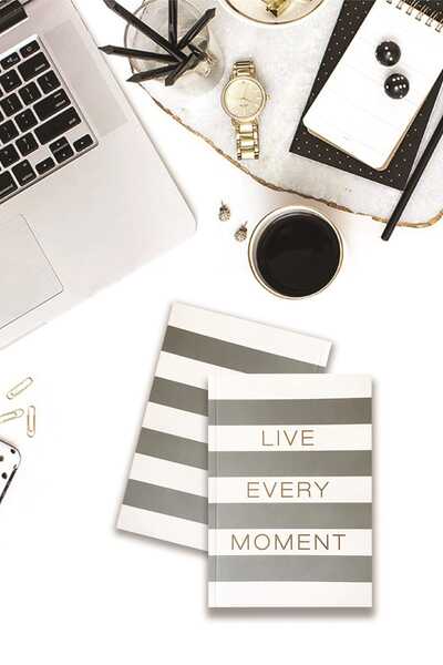 Live Every Moment Ciltli Defter