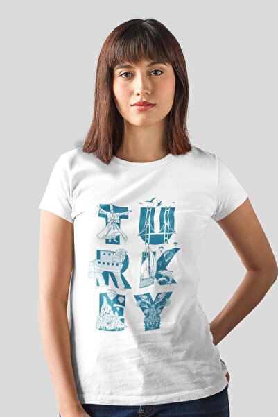 ROCKANDROLL Γυναικεία κοντομάνικα γράμματα γαλοπούλας | Γυναικείο μπλουζάκι