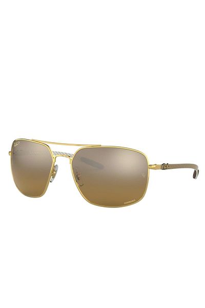 Ray-Ban Ray-Ban Unisex CHROMANCE Polished Arista Gold Sunglasses RB8322CH 001/A3