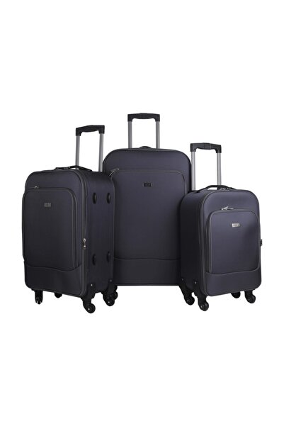 Best Gri Unisex 3'Lü Valiz Seti 1060-Gr-Set