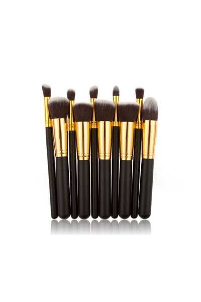 Newmacy 10-Piece Professional Makeup Brush Set Gold8681702003487