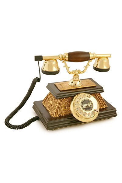 Anna Bell Yalı Ahşap Varaklı Telefon