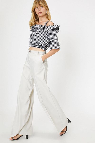 Koton Women's Gray Trousers 9YAK42735UW