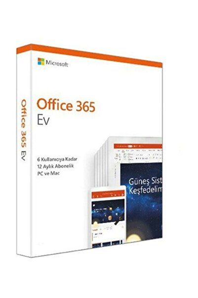 MICROSOFT Office 365 Ev Türkçe 6 Kullanıcı 1 Yıl 6 Cihaz