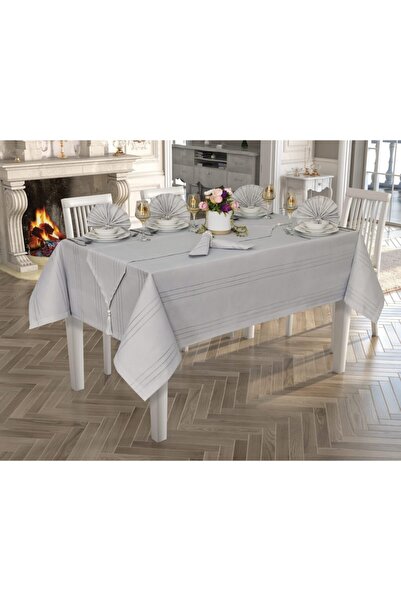 NinaStore Nina Store Gri 26 Parça Ester Yemek Takımı Gri Colber