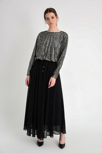 Bym Fashion Γυναικεία Μαύρη Φούστα 1141