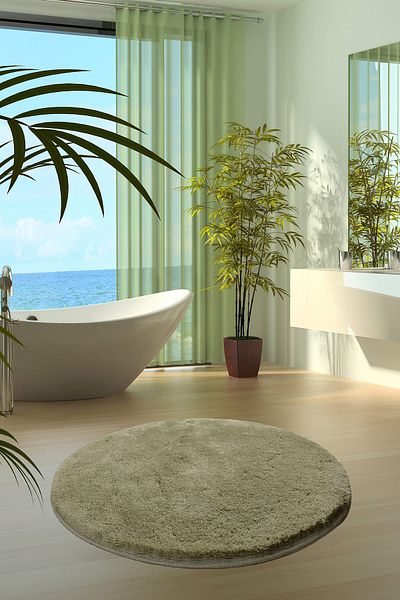 Chilai Home Ακρυλικό Χαλί Μπάνιου Air Diameter Neft 90x90 cm