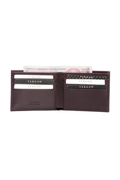 Tergan Genuine Leather Claret Red Leather Men's Wallet S1CE00001211