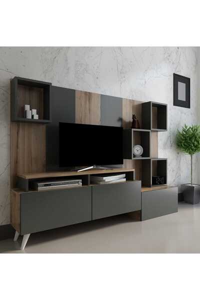 Evbingo İdeal Tv Ünitesi X1021 Antrasit Çırağan V1