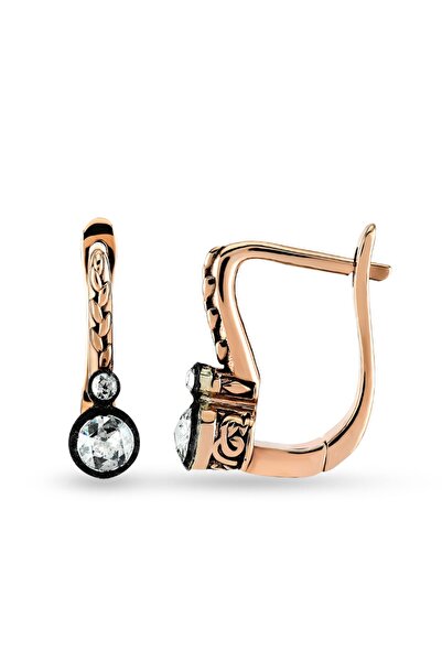 Harem Altın 0.19 Ct Elmas Zümrüt Küpe EK24