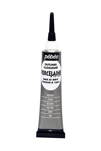 Pebeo Porcelaine 150 Fırınlanabilir Kontür 20ml 10 Pewter