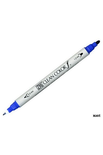Zig Clean Color F Tcs-6000t 030 Blue Double Sided Pen