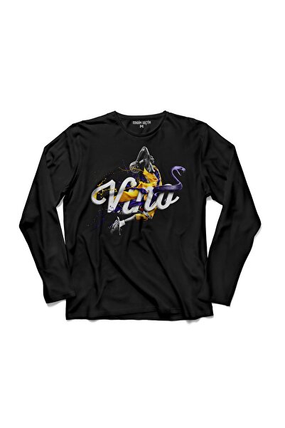 Kendim Seçtim Kobe Bryant Black Mamba Logo Nba Basketball Uzun Kollu Tişört