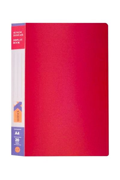 Yerli Umix Catalog File Standard 20 Sheets Red