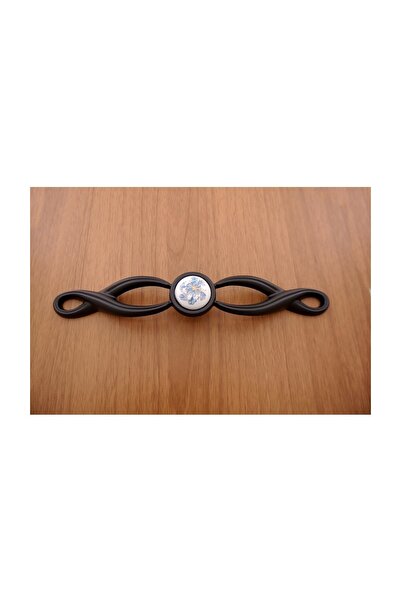 Azimkar Hırdavat Porselen Kulp Cengo 160 MM Mat Siyah Dolap Çekmece Mobilya M...