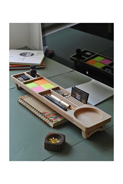 Fagus Wood Ahşap Organizer Düzenleyici, Dekoratif Ofis Aksesuarları Ve Masa D...