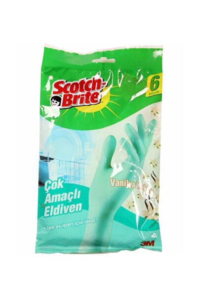 3M Scotch Brite Vanilya Kokulu Çok Amaçlı Yeşil Eldiven