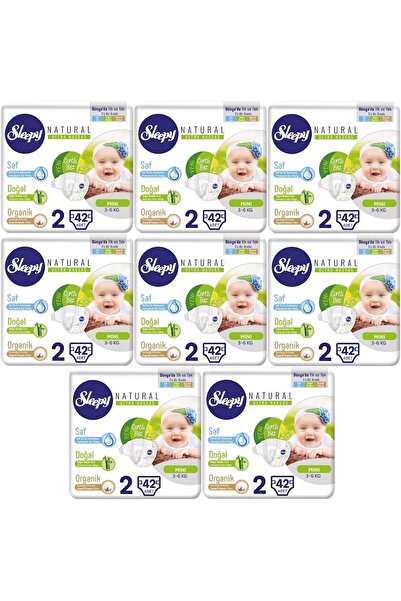 Sleepy Baby Diapers Natural Size:2 (3-6kg) Mini 336 Pieces Jumbo Mega Advanta...