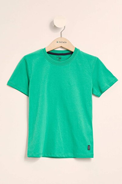 DeFacto Green Young Men's Basic Short Sleeve T-Shirt