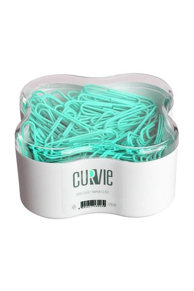 Mas Curvie Colored Giant Paper Clip 120 Pieces Turquoise