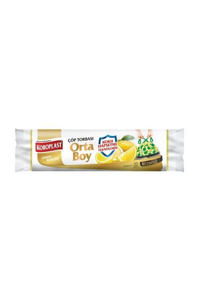 Koroplast Extra Strong Medium Size Lemon Drawstring Garbage Bag