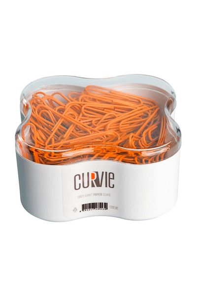 Mas Curve Colored Paper Clip 295 Orange