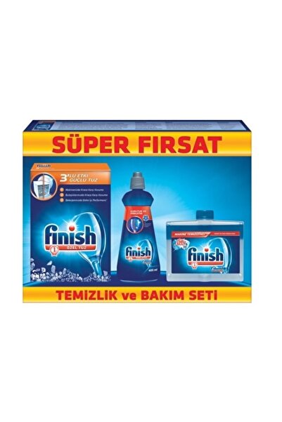 Finish Temizlik ve Bakım Seti Tuz + Parlatıcı + Makine Temizleyici
