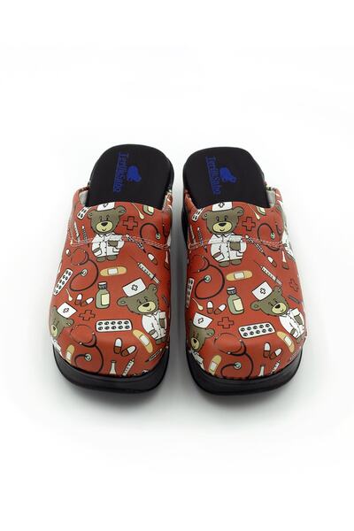 TERLİKSABO Kadın Kırmızı Ayıcıklı Air Max Sabo Terlik SABOTERLIK174