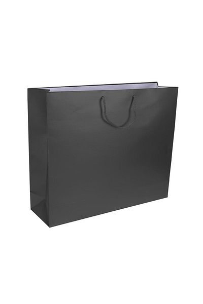 Kikajoy (42*38 CM) Χάρτινη τσάντα (10 ΤΕΜ) Μαύρη