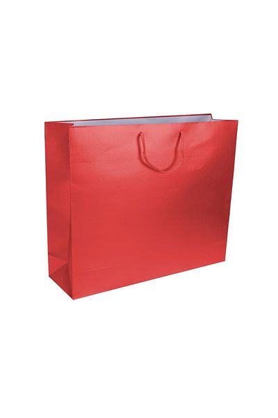 Kikajoy 42x38 cm Κόκκινη χάρτινη τσάντα - 10 τεμ