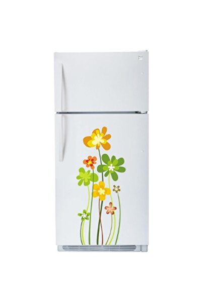 Sticker Sepetim Çiçekler 2 Dekoratif Buzdolabı Dolapüstü Dekoratif Sticker