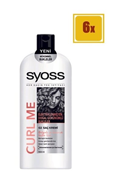 Syoss Curl Me Saç Kremi 6'Lı Set 550 ml