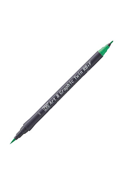 Zig Art&Graphic Twin Rb+F Double Ended Drawing Pen 550 Emerald Green