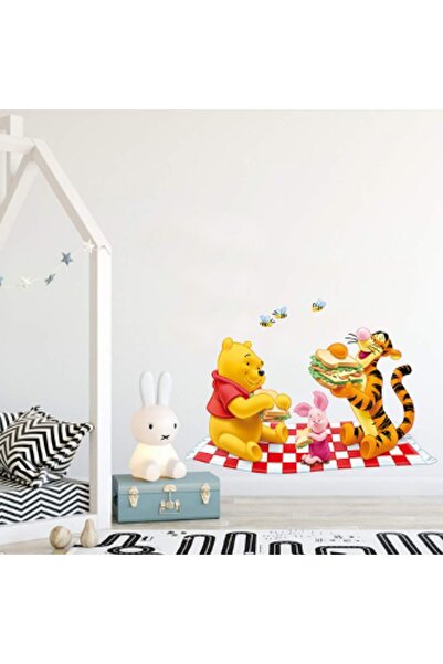 Sticker Sepetim Winnie The Pooh ve Tiger Dekoratif Çocuk Odası Duvar Sticker