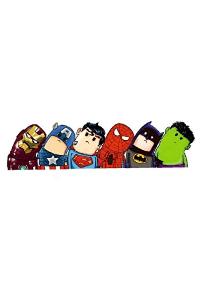 Sticker Sepetim Marvel Heroes Dekoratif Çok Amaçlı Sticker
