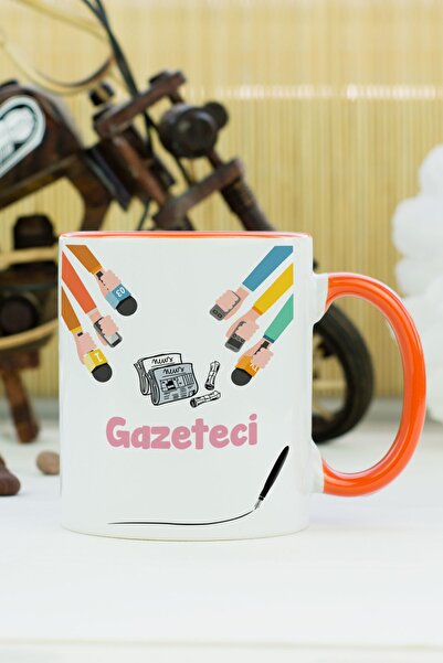 Hediyelen Gazetci Mug Cup Orange