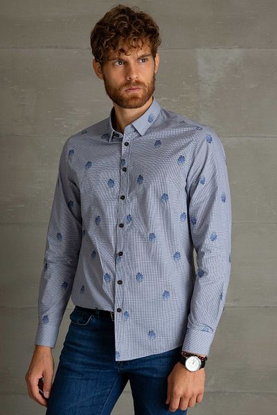 Pierre Cardin Μπλε Slim Fit πουκάμισο - Κομψό και άνετο