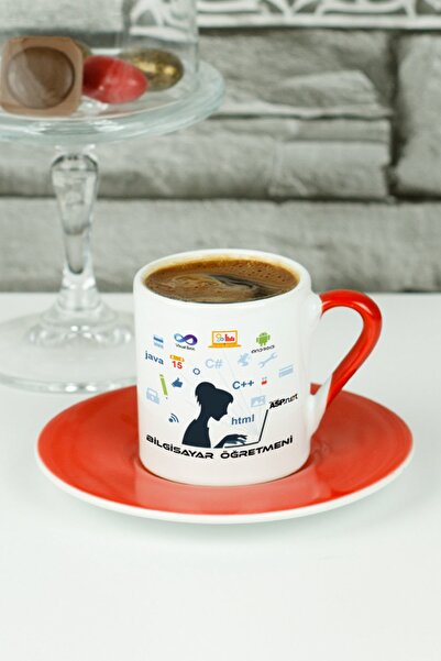 Hediyelen Computer Engineer Turkish Coffee Cup Red